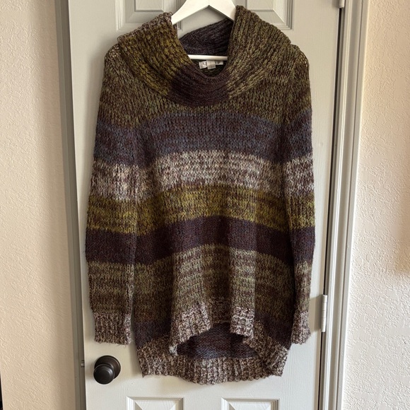 Sweaters - Cozy Multicolor Striped Women's Sweater